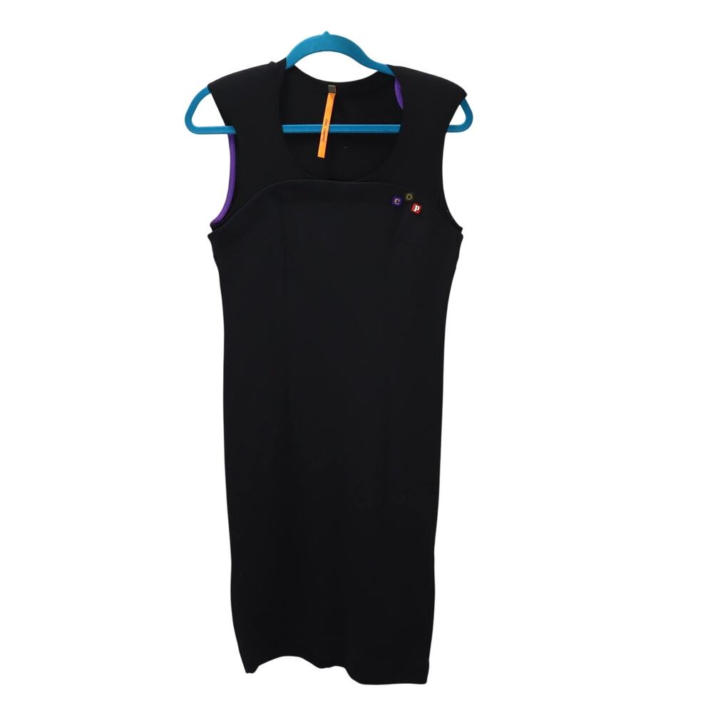 Cop Copine Black Sleeveless Dress w/ Colorful Buttons‎ Taille 3 (M) y2K